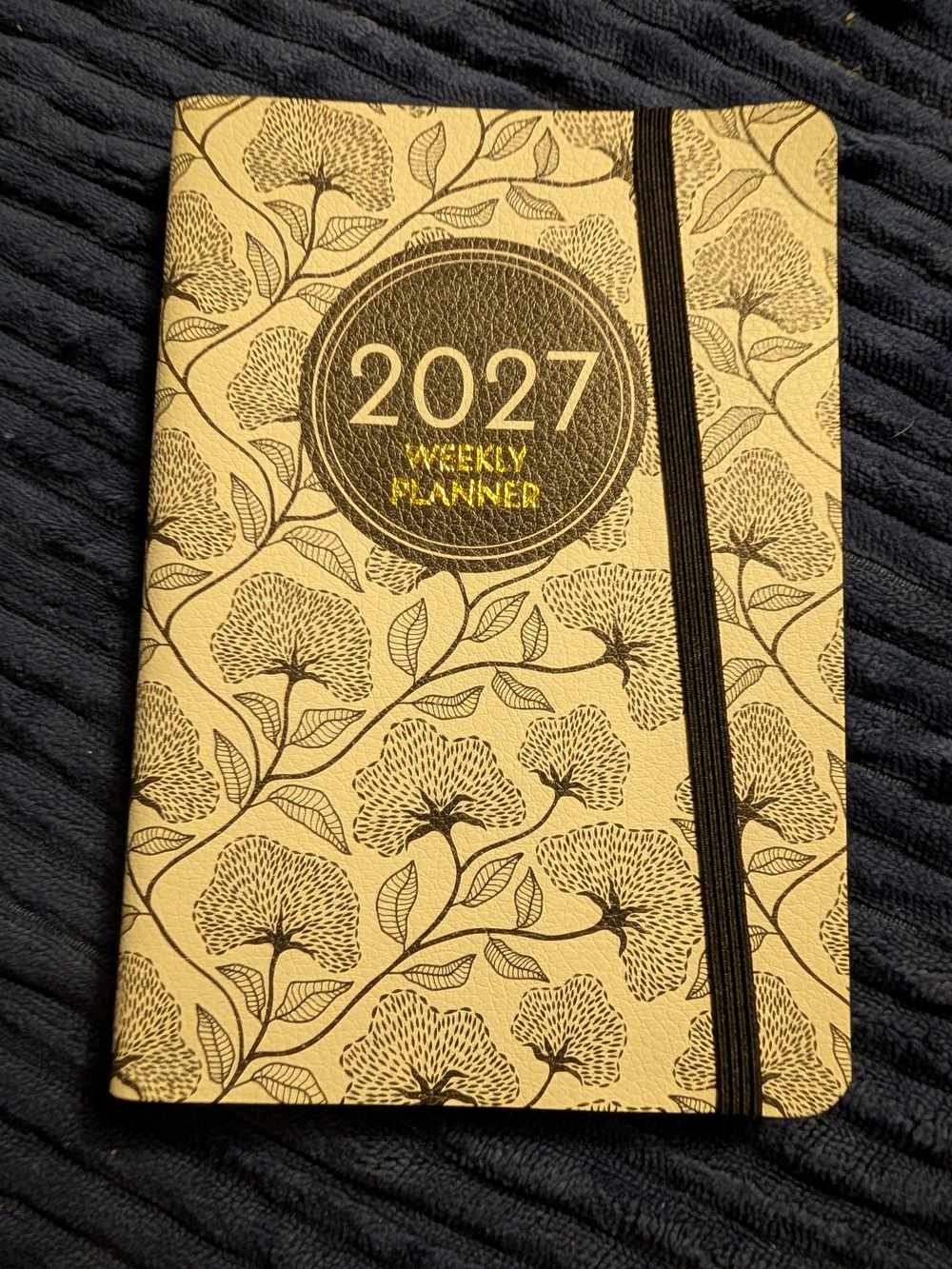 2027 Weekly Planner Notebook - Cream Floral Cover